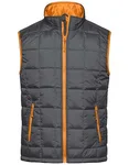James&Nicholson Steppweste mit Thinsulate™-Wattierung für Herren, Carbon/Orange XL, JN1037 – Bild 2