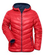 James&Nicholson Ladies´ Down Jacket Black/Grey S (JN1059), JN1059 – Rosso/Blu navy