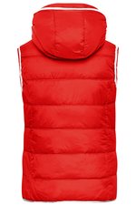 James&Nicholson Steppweste mit Kapuze für Damen, Irish Green/White S, JN1075 – Bild 4