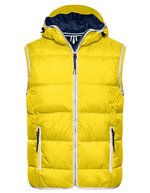 James&Nicholson Maritime Steppweste mit TPU-Beschichtung, Irish Green/White S, JN1076 – Sun Yellow/White