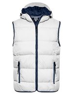 James&Nicholson Maritime Steppweste mit TPU-Beschichtung, Irish Green/White S, JN1076 – White/Navy