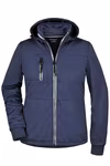 James&Nicholson Softshell Jacket with Hood for Women, Navy/Navy M, JN1077 – image 3