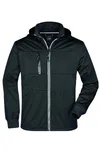 James&Nicholson Softshell-Jacke mit Kapuze für Herren, Nautic Blue/Navy XXL, JN1078 – Bild 2