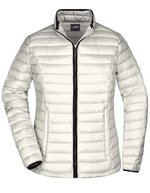 James&Nicholson Daunenjacke mit Kontrastdetails für Damen, Black/Black S, JN1081 – Off White/Black
