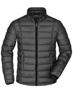 James&Nicholson Daunenjacke mit Kontrastdetails und Taschen, Black/Black S, JN1082 – Bild 1