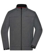 James&Nicholson Männer Softshell Jacke Melange-Optik, Dark Melange S, JN1088 – Bild 2