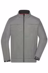James&Nicholson Männer Softshell Jacke Melange-Optik, Dark Melange S, JN1088 – Bild 3