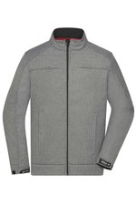 James&Nicholson Männer Softshell Jacke Melange-Optik, Dark Melange S, JN1088 – Bild 3