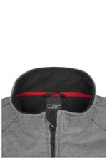 James&Nicholson Männer Softshell Jacke Melange-Optik, Dark Melange S, JN1088 – Bild 7