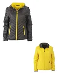 James&Nicholson Leichte Wendejacke mit DuPont™ Sorona® Wattierung – Black/Yellow