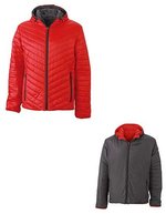 James&Nicholson Leichtgewicht Wendejacke DuPont™ Sorona® für Herren, Black/Silver (Solid) S, JN1092 – Rouge/Carbone