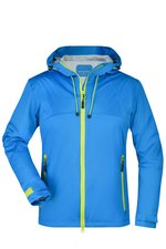 James&Nicholson Softshell-Jacke mit TPU-Membran für Damen, Aqua/Acid Yellow S, JN1097 – Bild 1