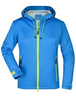 James&Nicholson Softshell-Jacke mit TPU-Membran für Damen, Aqua/Acid Yellow S, JN1097 – Bild 2