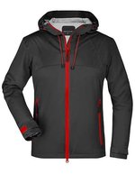 James&Nicholson Softshell-Jacke mit TPU-Membran für Damen, Aqua/Acid Yellow S, JN1097 – Nero/Rosso