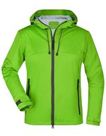 James&Nicholson Softshell-Jacke mit TPU-Membran für Damen, Aqua/Acid Yellow S, JN1097 – Primavera Verde/Ferro Grigio
