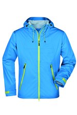 James&Nicholson Ultraleichte Softshell-Jacke mit Kapuze, Aqua/Acid Yellow S, JN1098 – Bild 1