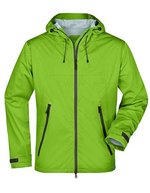 James&Nicholson Ultraleichte Softshell-Jacke mit Kapuze, Aqua/Acid Yellow S, JN1098 – Primavera Verde/Ferro Grigio
