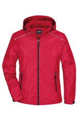 James&Nicholson Regenjacke mit Kapuze und Reflexen für Damen, Black/Silver (Solid) S, JN1117 – Bild 3