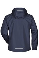 James&Nicholson Regenjacke mit verstellbarer Kapuze für Herren, Black/Silver (Solid) S, JN1118 – Bild 4
