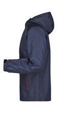 James&Nicholson Regenjacke mit verstellbarer Kapuze für Herren, Black/Silver (Solid) S, JN1118 – Bild 5