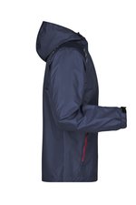 James&Nicholson Regenjacke mit verstellbarer Kapuze für Herren, Black/Silver (Solid) S, JN1118 – Bild 6