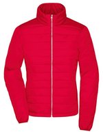 James&Nicholson Steppjacke mit tailliertem Schnitt für Damen, Black S, JN1119 – Red