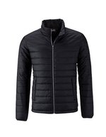 James&Nicholson Wattierte Steppjacke mit Kinnschutz, Black S, JN1120 – Bild 2