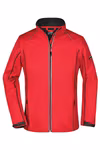 James&Nicholson Zip-Off Softshell Jacke Navy für Damen, Black/Red S, JN1121 – Bild 3
