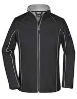 James&Nicholson Zip-Off Softshell Jacke Navy für Damen, Black/Red S, JN1121 – Black/Silver (Solid)