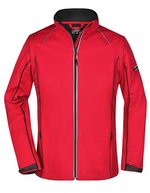 James&Nicholson Zip-Off Softshell Jacke Navy für Damen, Black/Red S, JN1121 – Red/Black