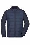 James&Nicholson Hybrid Sweat Jacket with Padding, Navy L, JN1124 – image 2