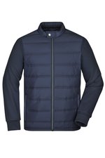 James&Nicholson Hybrid Sweat-Jacke mit Wattierung, Black M, JN1124 – Bild 1