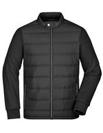 James&Nicholson Hybrid Sweat-Jacke mit Wattierung, Black M, JN1124 – Bild 2