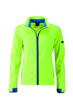 James&Nicholson Softshelljacke mit TPU-Membran für Damen, Black/Light Red S, JN1125 – Bild 1