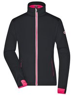 James&Nicholson Softshelljacke mit TPU-Membran für Damen, Black/Light Red S, JN1125 – Bild 2