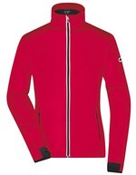James&Nicholson Softshelljacke mit TPU-Membran für Damen, Black/Light Red S, JN1125 – Light Red/Black