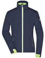 James&Nicholson Softshelljacke mit TPU-Membran für Damen, Black/Light Red S, JN1125 – Navy/Bright Yellow