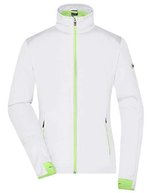 James&Nicholson Softshelljacke mit TPU-Membran für Damen, Black/Light Red S, JN1125 – White/Bright Green