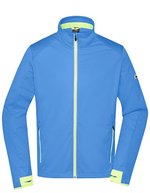 James&Nicholson Sportliche Softshell Jacke mit TPU-Membran, Black/Light Red S, JN1126 – Bleu vif/Jaune vif
