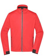 James&Nicholson Sportliche Softshell Jacke mit TPU-Membran, Black/Light Red S, JN1126 – Orange vif/Noir