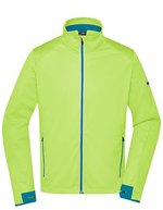 James&Nicholson Sportliche Softshell Jacke mit TPU-Membran, Black/Light Red S, JN1126 – Jaune vif/Bleu vif