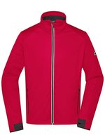 James&Nicholson Sportliche Softshell Jacke mit TPU-Membran, Black/Light Red S, JN1126 – Rouge clair/Noir