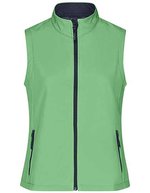 James&Nicholson Softshell Weste mit Microfleece für Damen, Black/Black S, JN1127 – Vert/Marine