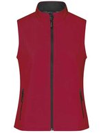 James&Nicholson Softshell Weste mit Microfleece für Damen, Black/Black S, JN1127 – Rouge/Noir