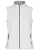 James&Nicholson Softshell Weste mit Microfleece für Damen, Black/Black S, JN1127 – Blanc/Blanc