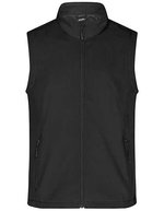 James&Nicholson Softshell Weste mit Microfleece für Herren, Black/Black S, JN1128 – Bild 2