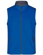 James&Nicholson Softshell Weste mit Microfleece für Herren, Black/Black S, JN1128 – Nautic Blue/Navy