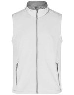 James&Nicholson Softshell Weste mit Microfleece für Herren, Black/Black S, JN1128 – White/White