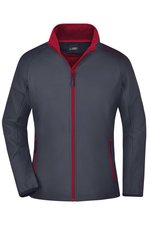 James&Nicholson Softshell Jacke mit Microfleece für Damen, Black/Black S, JN1129 – Bild 3