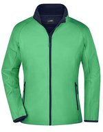 James&Nicholson Softshell Jacke mit Microfleece für Damen, Black/Black S, JN1129 – Green/Navy